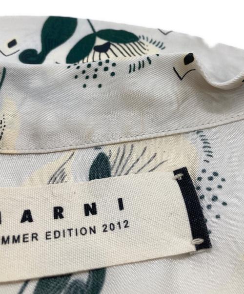 MARNI（マルニ）MARNI (マルニ) 花柄レーヨンフリルシャツ ベージュ サイズ:38の古着・服飾アイテム