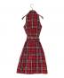 BURBERRY BLUE LABEL (バーバリー ブルー レーベル) ノースリーブシャツワンピース FM537-234 レッド サイズ:38：7000円