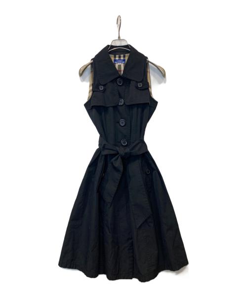 BURBERRY BLUE LABEL（バーバリー ブルー レーベル）BURBERRY BLUE LABEL (バーバリー ブルー レーベル) ノースリーブトレンチ ブラック サイズ:38の古着・服飾アイテム