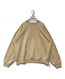 AURALEE（オーラリー）の古着「SUPER SOFT SWEAT BIG P/O スーパー ソフト スウェット ビッグ プルオーバー A8SP06GU」｜ベージュ