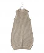 HYKEハイク）の古着「CROCHETED CROPPED SWEATER クロシェッド クロップド セーター 231-11312」｜ベージュ