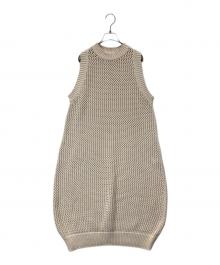 HYKE（ハイク）の古着「CROCHETED CROPPED SWEATER クロシェッド クロップド セーター 231-11312」｜ベージュ