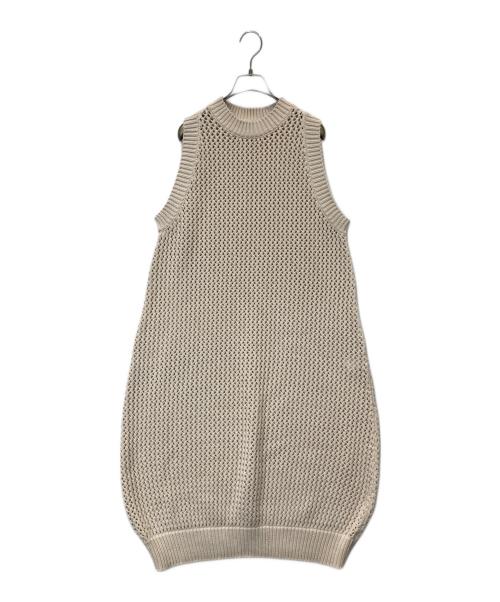 HYKE（ハイク）HYKE (ハイク) CROCHETED CROPPED SWEATER クロシェッド クロップド セーター 231-11312 ベージュ サイズ:1の古着・服飾アイテム