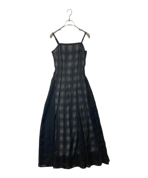 darich（ダーリッチ）darich (ダーリッチ) シアードッキングチェックワンピース　112414053 ブラック サイズ:FREEの古着・服飾アイテム