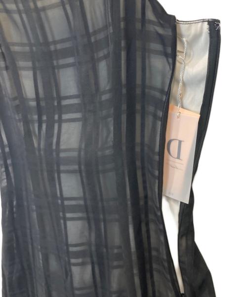darich（ダーリッチ）darich (ダーリッチ) シアードッキングチェックワンピース　112414053 ブラック サイズ:FREEの古着・服飾アイテム