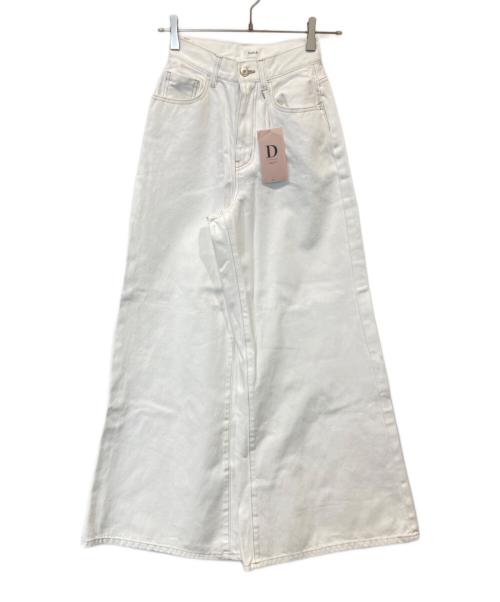 darich（ダーリッチ）darich (ダーリッチ) パッチスラブワイドデニムパンツ　112422004 ホワイト サイズ:S 未使用品の古着・服飾アイテム