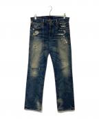 Denim & Supply Ralph Laurenデニム＆サプライ ラルフローレン）の古着「ダメージデニムパンツ　788506031001」｜インディゴ