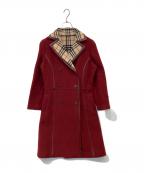 BURBERRY BLUE LABELバーバリー ブルー レーベル）の古着「ダブルハーフコート　FNF25-806」｜レッド