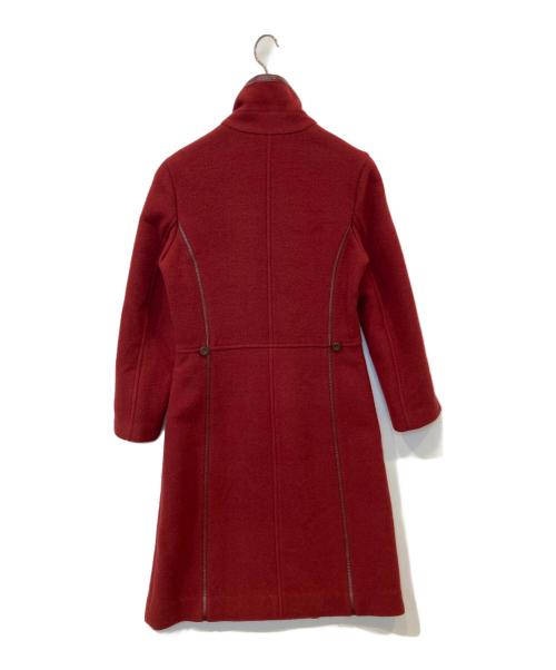 BURBERRY BLUE LABEL（バーバリー ブルー レーベル）BURBERRY BLUE LABEL (バーバリー ブルー レーベル) ダブルハーフコート　FNF25-806 レッド サイズ:38の古着・服飾アイテム