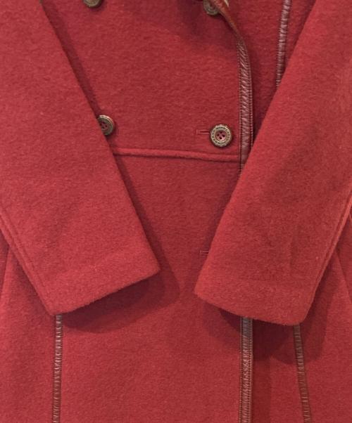 BURBERRY BLUE LABEL（バーバリー ブルー レーベル）BURBERRY BLUE LABEL (バーバリー ブルー レーベル) ダブルハーフコート　FNF25-806 レッド サイズ:38の古着・服飾アイテム