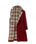 中古・古着 BURBERRY BLUE LABEL (バーバリー ブルー レーベル) ダブルハーフコート　FNF25-806 レッド サイズ:38：8000円