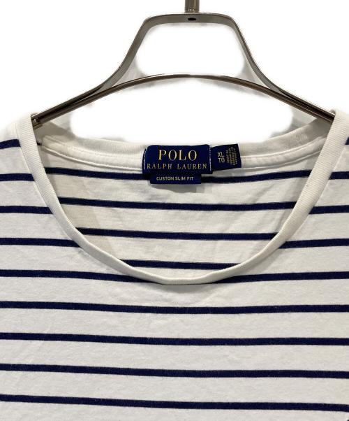 POLO RALPH LAUREN（ポロ・ラルフローレン）POLO RALPH LAUREN (ポロ・ラルフローレン) ボーダーTシャツ ホワイト×ネイビー サイズ:XLの古着・服飾アイテム