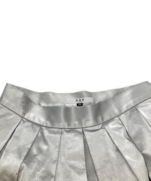 SHE TOKYO（シートーキョー）SHE Tokyo (シートーキョー) ロングスカート シルバー サイズ:36の古着・服飾アイテム