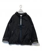 BURBERRYバーバリー）の古着「ロゴテープ付きナイロンジャケット 8027503/70C」｜ブラック
