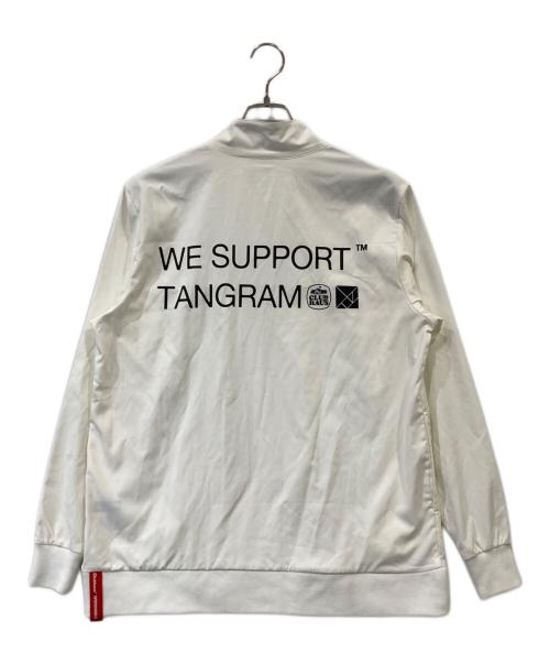 tangram（タングラム）tangram (タングラム) clubhaus (クラブハウス) HALF ZIP LONG SLEEVE PISTE ハーフジップ ロングスリーブ ピステ ホワイト サイズ:Sの古着・服飾アイテム