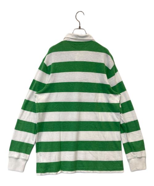 POLO RALPH LAUREN（ポロ・ラルフローレン）POLO RALPH LAUREN (ポロ・ラルフローレン) ラガーシャツ グリーン×ホワイト サイズ:Mの古着・服飾アイテム