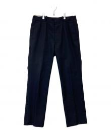 HEUGN（ユーゲン）の古着「Freddie ウールソリッド2インプリーツテーパードパンツ TROUSER 014」｜ネイビー