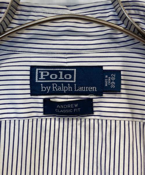 POLO RALPH LAUREN（ポロ・ラルフローレン）POLO RALPH LAUREN (ポロ・ラルフローレン) ストライプシャツ ホワイト サイズ:39-82の古着・服飾アイテム