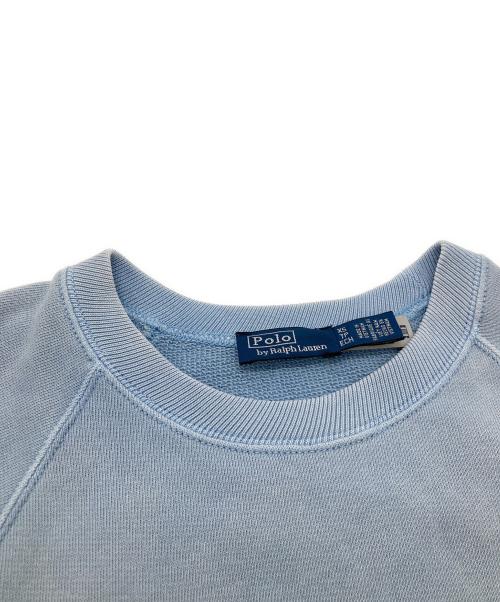 POLO RALPH LAUREN（ポロ・ラルフローレン）POLO RALPH LAUREN (ポロ・ラルフローレン) ベア フリース ショートスリーブ スウェットシャツ スカイブルー サイズ:XSの古着・服飾アイテム