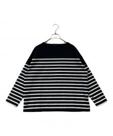 Le minor（ルミノア）の古着「ワイドボーダーカットソー」｜ブラック