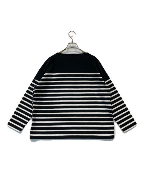 Le minor（ルミノア）Le minor (ルミノア) ワイドボーダーカットソー ブラック サイズ:1の古着・服飾アイテム