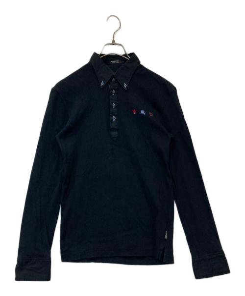 BURBERRY BLACK LABEL（バーバリーブラックレーベル）BURBERRY BLACK LABEL (バーバリーブラックレーベル) ポロシャツ ブラック サイズ:2の古着・服飾アイテム