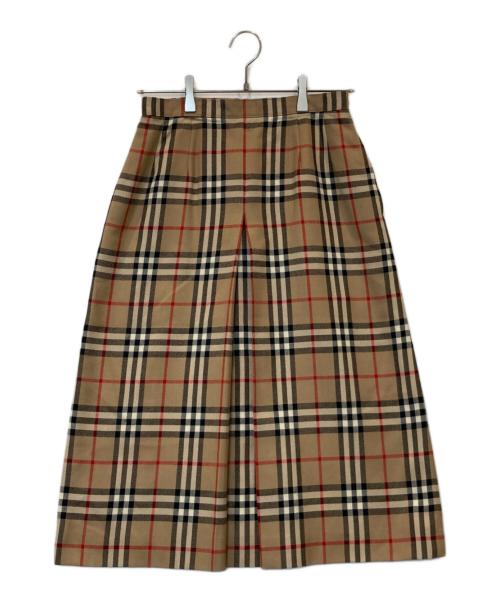 Burberry's（バーバリーズ）Burberry's (バーバリー) ノバチェックスカート ブラウン サイズ:表記がないため不明の古着・服飾アイテム