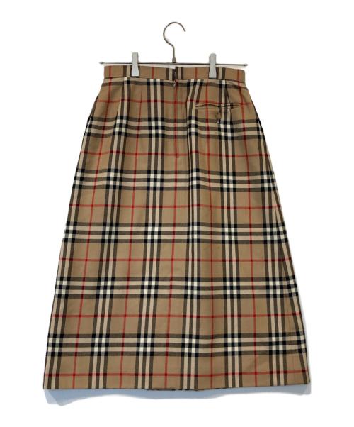 Burberry's（バーバリーズ）Burberry's (バーバリー) ノバチェックスカート ブラウン サイズ:表記がないため不明の古着・服飾アイテム