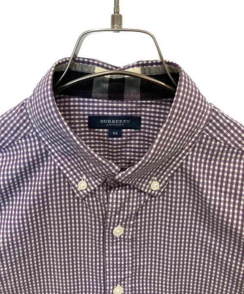 BURBERRY LONDON（バーバリーロンドン）BURBERRY LONDON (バーバリーロンドン) ギンガムチェックシャツ　A1M40-814-35 パープル サイズ:Mの古着・服飾アイテム