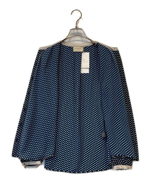 UNITED ARROWS（ユナイテッドアローズ）UNITED ARROWS (ユナイテッドアローズ) バイカラー パイピング ブラウス　1521-6-991348-9600 ネイビー サイズ:FREE 未使用品の古着・服飾アイテム