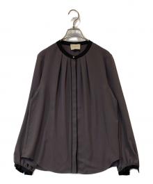 UNITED ARROWS（ユナイテッドアローズ）の古着「バイカラー パイピング ブラウス　1521-699-1348」｜グレー