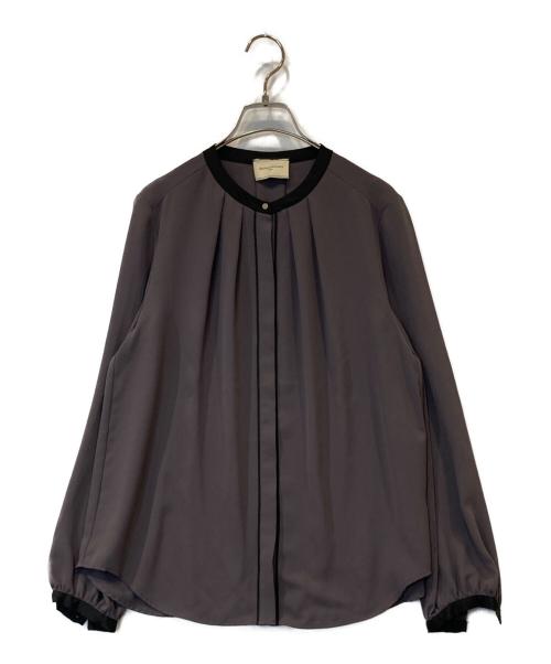 UNITED ARROWS（ユナイテッドアローズ）UNITED ARROWS (ユナイテッドアローズ) バイカラー パイピング ブラウス　1521-699-1348 グレー サイズ:FREEの古着・服飾アイテム