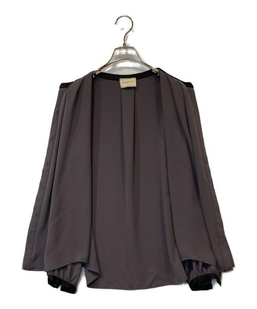 UNITED ARROWS（ユナイテッドアローズ）UNITED ARROWS (ユナイテッドアローズ) バイカラー パイピング ブラウス　1521-699-1348 グレー サイズ:FREEの古着・服飾アイテム
