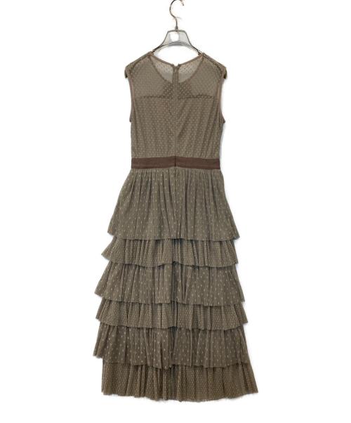 Sov.（ソブ）Sov.　 (ソブ) ドットチュールワンピース　0301-200-201 ベージュ サイズ:38 未使用品の古着・服飾アイテム