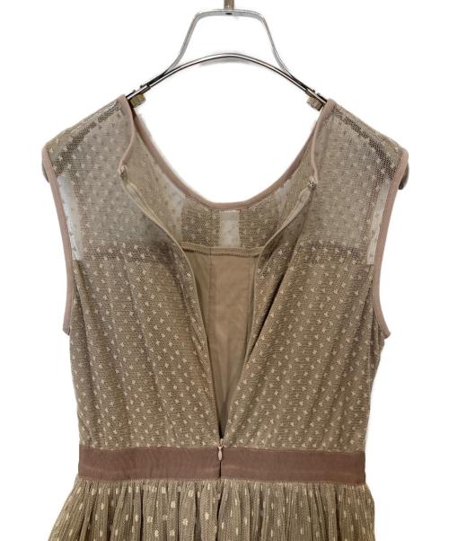 Sov.（ソブ）Sov.　 (ソブ) ドットチュールワンピース　0301-200-201 ベージュ サイズ:38 未使用品の古着・服飾アイテム