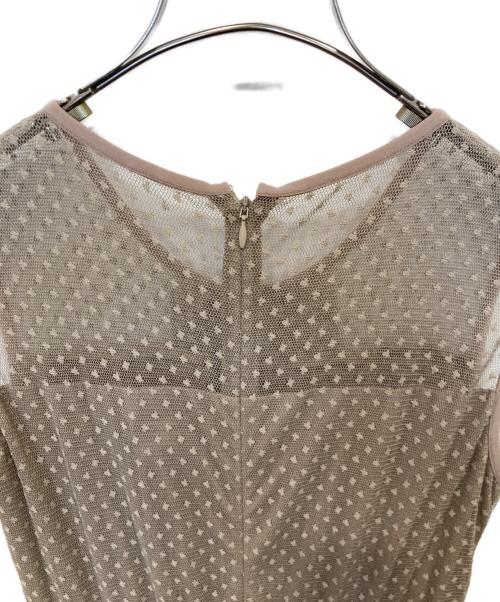 Sov.（ソブ）Sov.　 (ソブ) ドットチュールワンピース　0301-200-201 ベージュ サイズ:38 未使用品の古着・服飾アイテム