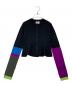 OMMO（オーエムエムオー）の古着「BLOCKING PEPLUM KT CD ブロッキング ペプラム ニット カーディガン 882540509401」｜ブラック