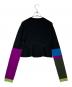 OMMO (オーエムエムオー) BLOCKING PEPLUM KT CD ブロッキング ペプラム ニット カーディガン 882540509401 ブラック サイズ:36 未使用品：15000円