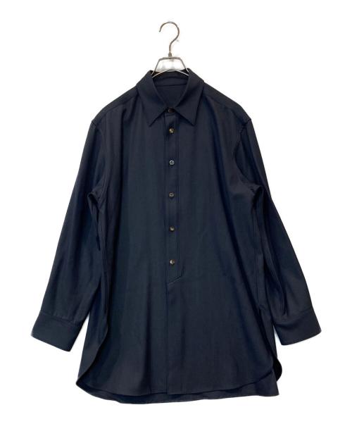IRENISA（イレニサ）IRENISA (イレニサ) MIDDLE LENGTH SHIRT ミドル レングス シャツ IH-23FW-B023-ETT ネイビー サイズ:2の古着・服飾アイテム