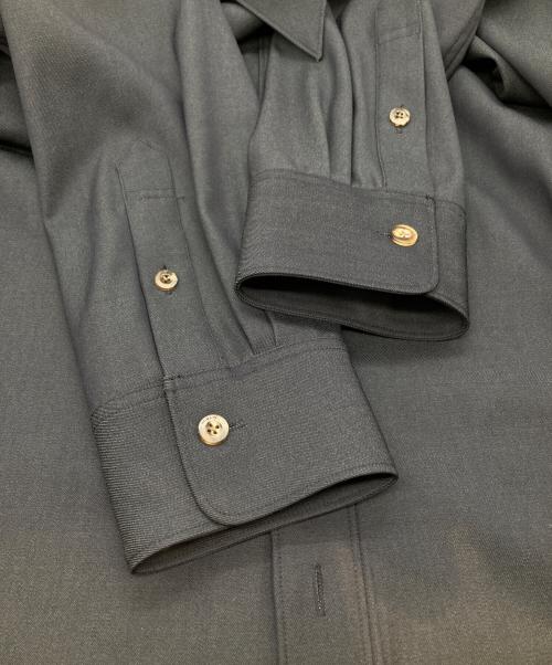 IRENISA（イレニサ）IRENISA (イレニサ) MIDDLE LENGTH SHIRT ミドル レングス シャツ IH-23FW-B023-ETT ネイビー サイズ:2の古着・服飾アイテム