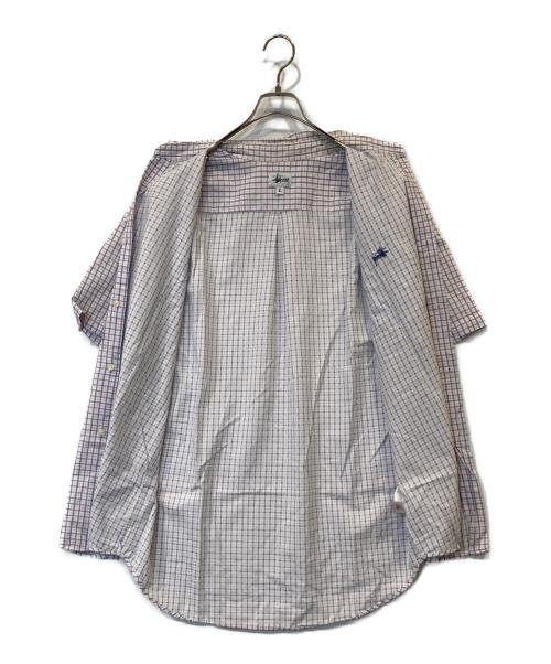 stussy（ステューシー）stussy (ステューシー) ロゴ刺繍シャツ ホワイト サイズ:Lの古着・服飾アイテム