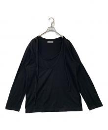 Yohji Yamamoto pour homme（ヨウジヤマモト プールオム）の古着「レイヤード風長袖カットソー HX-T50-086」｜ブラック