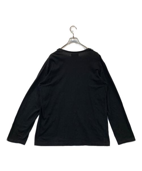 Yohji Yamamoto pour homme（ヨウジヤマモト プールオム）Yohji Yamamoto pour homme (ヨウジヤマモト プールオム) レイヤード風長袖カットソー HX-T50-086 ブラック サイズ:3の古着・服飾アイテム