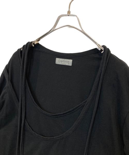 Yohji Yamamoto pour homme（ヨウジヤマモト プールオム）Yohji Yamamoto pour homme (ヨウジヤマモト プールオム) レイヤード風長袖カットソー HX-T50-086 ブラック サイズ:3の古着・服飾アイテム