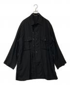 Yohji Yamamoto pour hommeヨウジヤマモト プールオム）の古着「M-DOUBLE LEFT FRONT SHIRT BLOUSON エム ダブル レフト フロント シャツ ブルゾン HZ-Y03-220」｜ブラック
