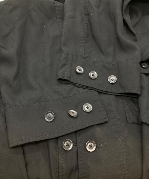 Yohji Yamamoto pour homme（ヨウジヤマモト プールオム）Yohji Yamamoto pour homme M-DOUBLE LEFT FRONT SHIRT BLOUSON エム ダブル レフト フロント シャツ ブルゾン HZ-Y03-220 ブラック サイズ:1の古着・服飾アイテム