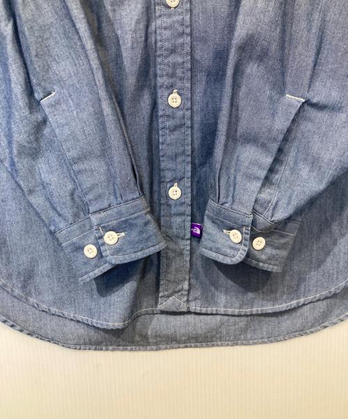 THE NORTHFACE PURPLELABEL（ザ・ノースフェイス パープルレーベル）THE NORTHFACE PURPLELABEL (ザ・ノースフェイス パープルレーベル) Button Down Chambray Field Shirt　NTW3362N インディゴ サイズ:WMの古着・服飾アイテム