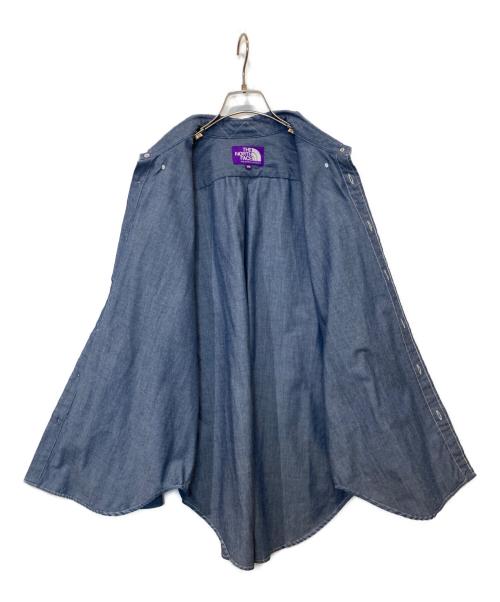 THE NORTHFACE PURPLELABEL（ザ・ノースフェイス パープルレーベル）THE NORTHFACE PURPLELABEL (ザ・ノースフェイス パープルレーベル) Button Down Chambray Field Shirt　NTW3362N インディゴ サイズ:WMの古着・服飾アイテム