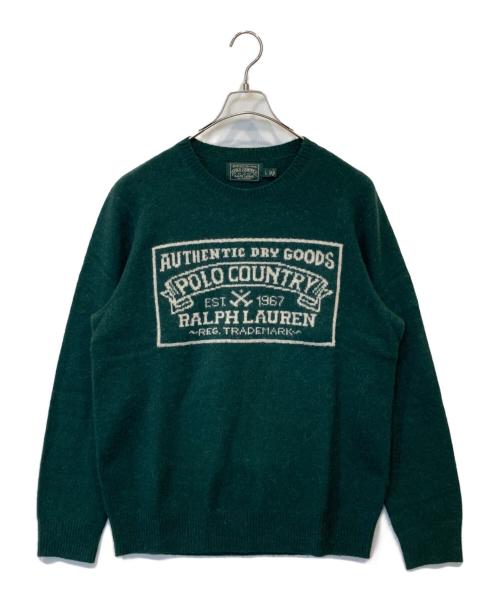 RALPH LAUREN（ラルフローレン）RALPH LAUREN (ラルフローレン) ウールニット グリーン サイズ:Lの古着・服飾アイテム