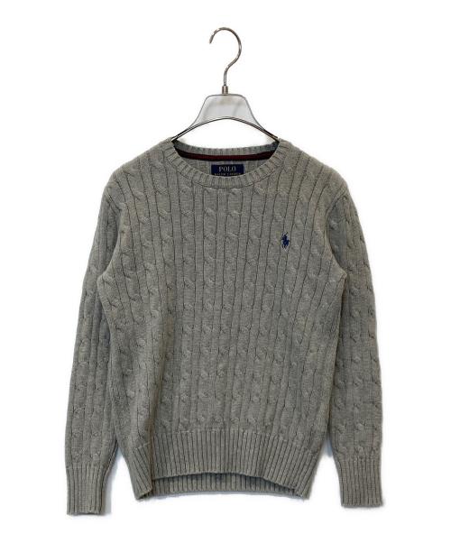 POLO RALPH LAUREN（ポロ・ラルフローレン）POLO RALPH LAUREN (ポロ・ラルフローレン) ケーブルニット グレー サイズ:Mの古着・服飾アイテム